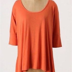 Anthropologie oversized orange tee S